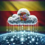"Imagen que ilustra la regulación de interoperabilidad de servicios de cloud en España, destacando la intervención de la CNMC para mejorar la competencia y facilidad de acceso en el mercado de servicios en la nube."